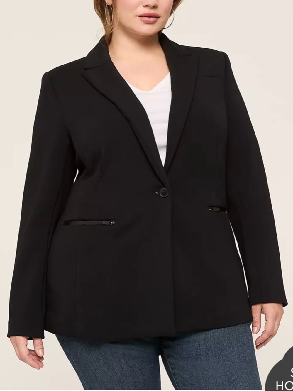 Lane Bryant Journey Knit Blazer With Zipper Pocket